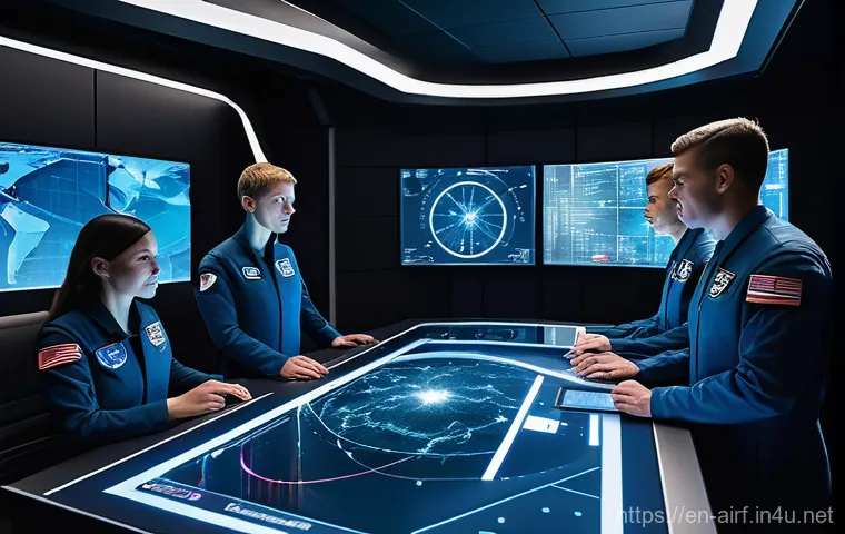 공군의 우주전 대비책 - **Prompt 2: Space Domain Awareness Operations Center**
    "A cinematic, high-definition image of a ...