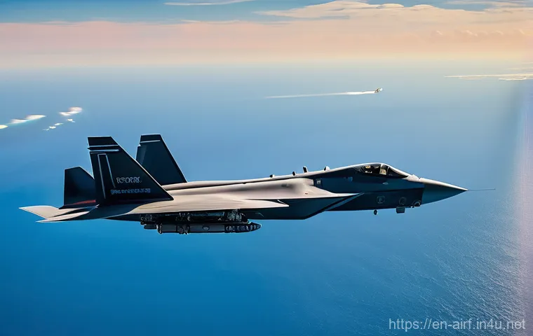 공군의 합동작전 전략 - **Prompt for Multi-Domain Operations (MDO) Synergy:**
"A visually stunning, high-angle aerial sh...