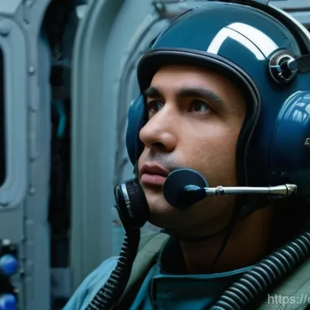 공군의 고고도 비행 훈련 - **Hypoxia Training in a Hypobaric Chamber**
    "A male pilot in his late 20s, wearing a standard mi...