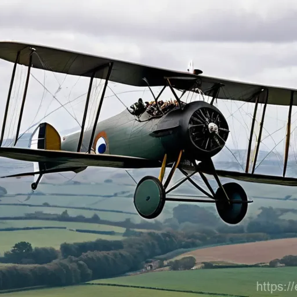 세계 공군 창설 비교 - **Early Aviation Reconnaissance Patrol**: A vintage 1910s biplane, such as a sturdy French Voisin or...