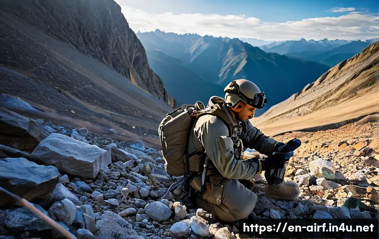 공군의 공군 특수부대 훈련 과정 - **A Pararescueman (PJ) in Action:** A highly trained Air Force Pararescueman, fully equipped in a mo...